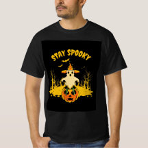Herren Halloween Stay Spooky Design T-Shirt 
