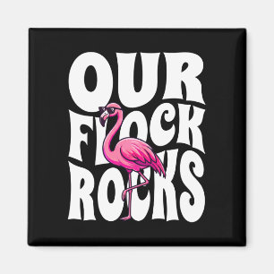 Herren Herde rocks rosa Vogel Flamingo Familie Magnet