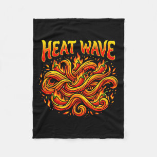 Herren Hitzewelle scharfe Chili-Flammen-Flow-Grafi Fleecedecke