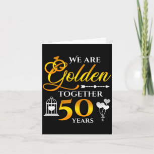 Herren Hochzeit Jubiläum 50 Jahre zusammen golden Karte