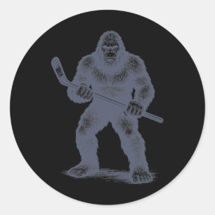 Herren Hockey Bigfoot Jugend Jungen Feldhockeyspie Runder Aufkleber