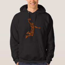 Herren Hoddie mit Basketballspieler Motiv