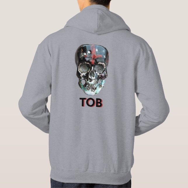 Herren Hoddie mit Schädel von TOB entworfen Hoodie (Rückseite)