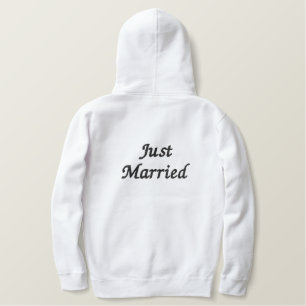 Herren Hoodie Just Married Bestickter Hoodie