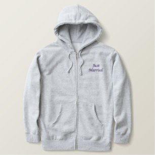 Herren Hoodie Just Married Bestickter Hoodie