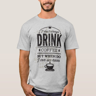Herren Humorvolles Grunge Kaffee T-Shirt