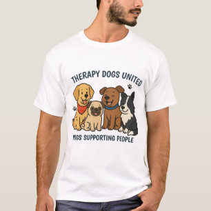 Herren-Hunde Unterstützen Menschen Grafik-T-Shirt T-Shirt