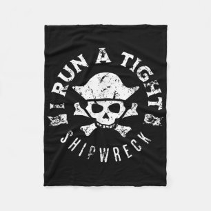 Herren Ich Führe Ein Strenges Schiffswrack Piraten Fleecedecke