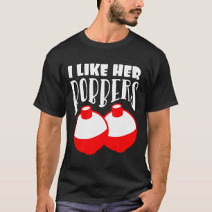 Herren Ich mag ihre Schwimmer Lustige Angeln Paare T-Shirt