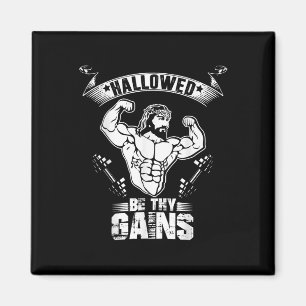 Herren Jesus Bodybuilding T-Shirt - Lustiges Jesus Magnet