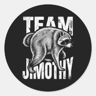 Herren Jimothy Waschbär Lustiger Müll Panda Team Runder Aufkleber