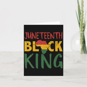 Herren Juneteenth Schwarzer König in afrikanischen Karte