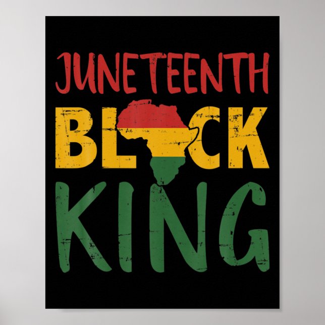 Herren Juneteenth Schwarzer König in afrikanischen Poster (Vorne)