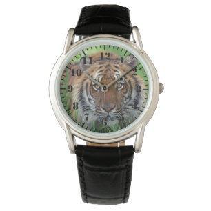 Herren Klassikuhr/Wildlife Tiger Armbanduhr