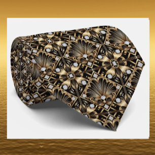 Herren Krawatte Art Deco Faux Diamant Halsbinden