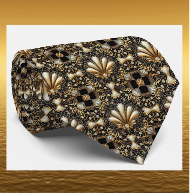 Herren Krawatte | Art Deco Faux Diamant Halsbinden (Von Creator hochgeladen)