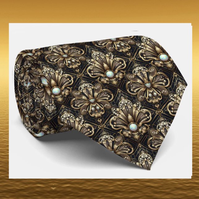Herren Krawatte | Art Deco Faux Diamant Halsbinden (Von Creator hochgeladen)