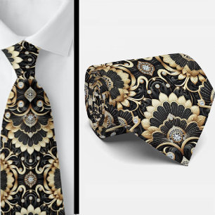 Herren Krawatte   Art Deco Faux Diamant Halstücher