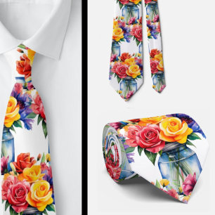 Herren Krawatte Blumenhalsband für Hochzeit und