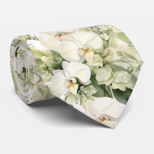 Herren Krawatte Blumenkrawatte für Hochzeit und
