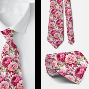 Herren Krawatte Blumenkrawatte für Hochzeit und