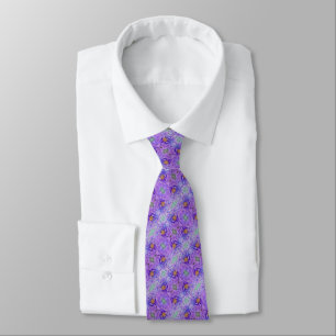 Herren Krawatte Lavender Peony Sm Print