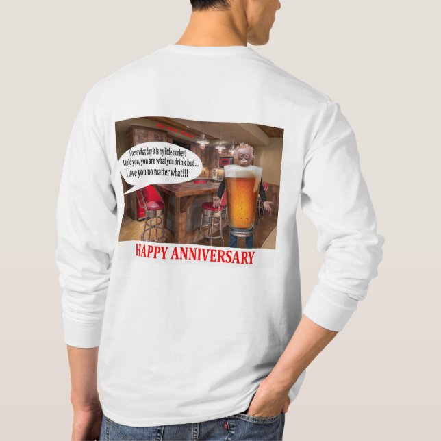 Herren langen Ärmel T. Alles Gute zum Jubiläum! T-Shirt (Rückseite)