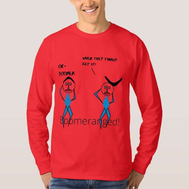 Herren-Langschläfer-T - Shirt Boomeranged (Vorderseite)