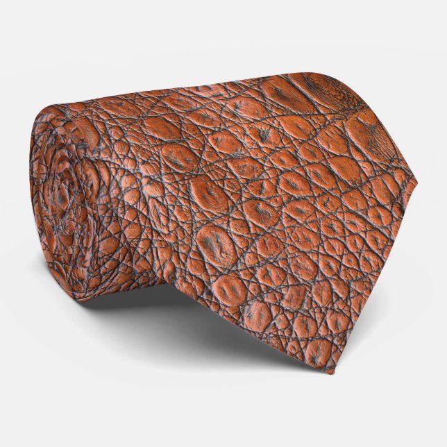 Herren Leather Neck Tie Krawatte (Gerollt)