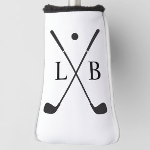 Herren-Leder-Golfhandschuh personalisiert mit Init Golf Headcover