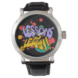 HERREN-LEKTIONEN DURCH FARBSPLATTER LERNEN SILBER  ARMBANDUHR