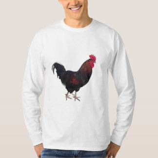 Herren-Long-Sleeve-Rooster-T - Shirt