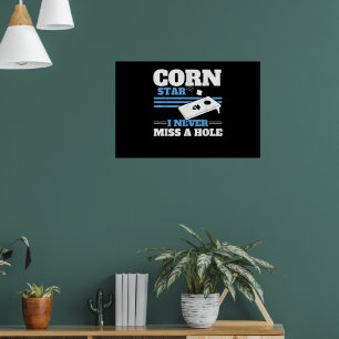 Herren Mais Stern Ich verpasse nie ein Loch Cornho Poster