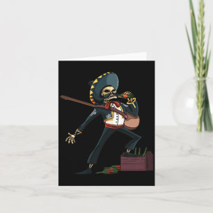 Herren Mariachi Skelett Sombrero Dia De Los Muerto Karte