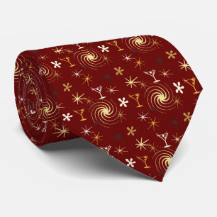 Herren-Martini-Foulard Burgund Zweiseitig Krawatte