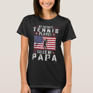 Herren Mein Lieblings-Tennisspieler nennt mich Pap T-Shirt