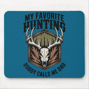 Herren Mein Lieblingsjagdgefährte Nennt Mich Papa  Mousepad