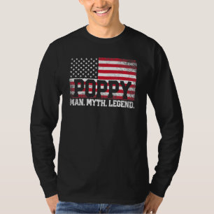 Herren Mohn Der Mann Mythos Legende Amerikanische  T-Shirt