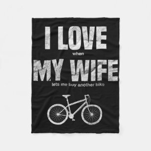 Herren Mountainbike Ich liebe es, wenn meine Frau Fleecedecke