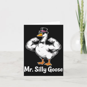 Herren Mr silly goose Brücke zur Hochzeitsgesellsc Karte