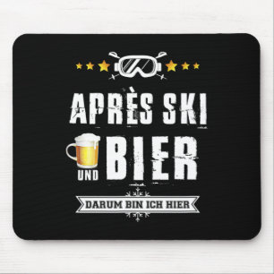 Herren Neuheit Après-Ski-Party-Bier-Shirt Skifahre Mousepad
