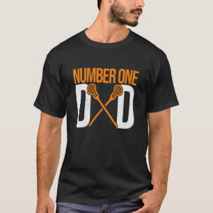 Herren Nummer Eins Papa Lax Spieler Vater Lacrosse T-Shirt