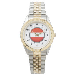Herren-Österreich-Flagge - Zweitklone-Armbanduhr Armbanduhr