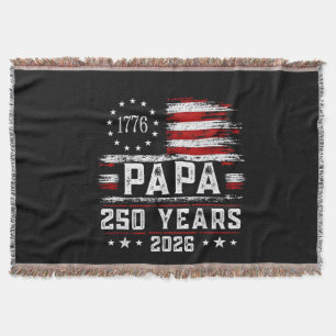 Herren Papa Amerikanische Flagge 250 Jahre 4. Juli Decke