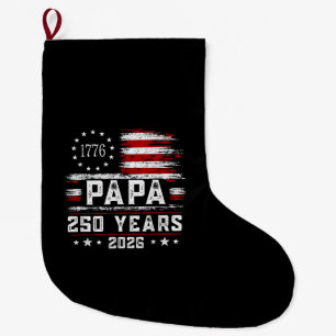Herren Papa Amerikanische Flagge 250 Jahre 4. Juli Großer Weihnachtsstrumpf
