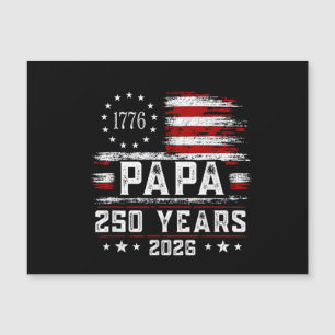 Herren Papa Amerikanische Flagge 250 Jahre 4. Juli Magnetkarte