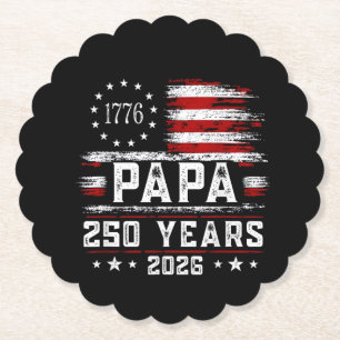 Herren Papa Amerikanische Flagge 250 Jahre 4. Juli Untersetzer