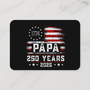 Herren Papa Amerikanische Flagge 250 Jahre 4. Juli Visitenkarte