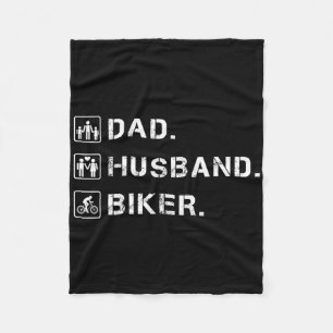 Herren Papa Hund Biker Radfahren Mountainbike Lieb Fleecedecke