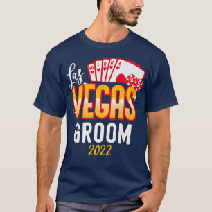 Herren passende Las Vegas Hochzeit Braut und Bräut T-Shirt